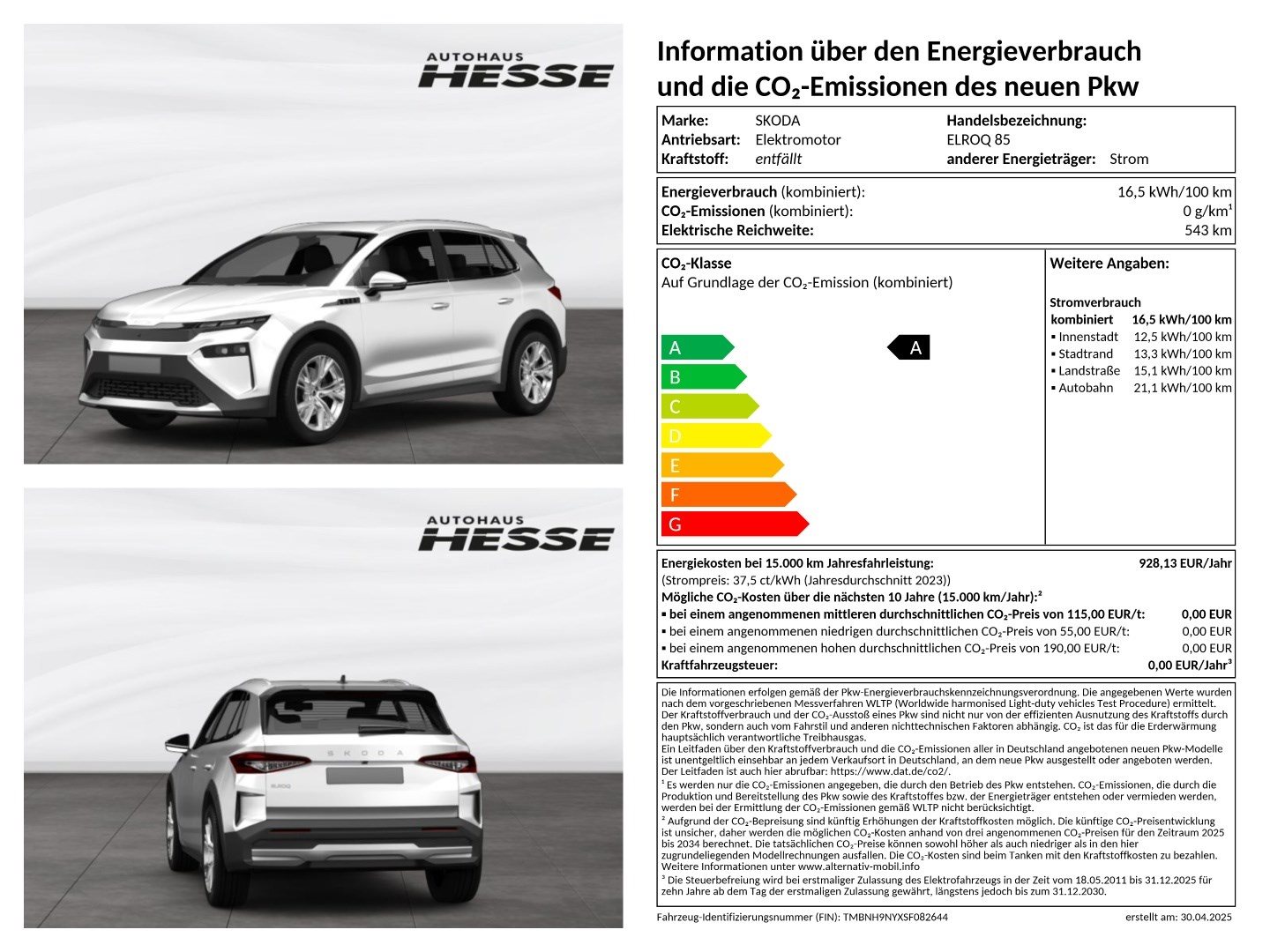 Škoda Elroq 85 First Edition II 82 kWh 1-G Automatik, LED, ACC, Anhängerkupplung, Navi