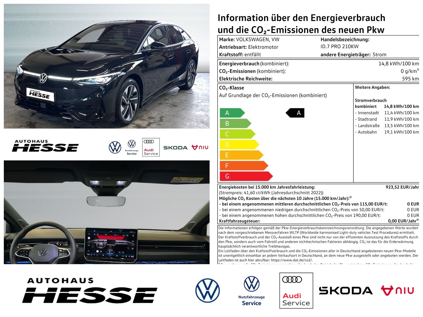 Volkswagen ID.7 Pro 1 Gang Automatik, Matrix-LED, Harman Kardon