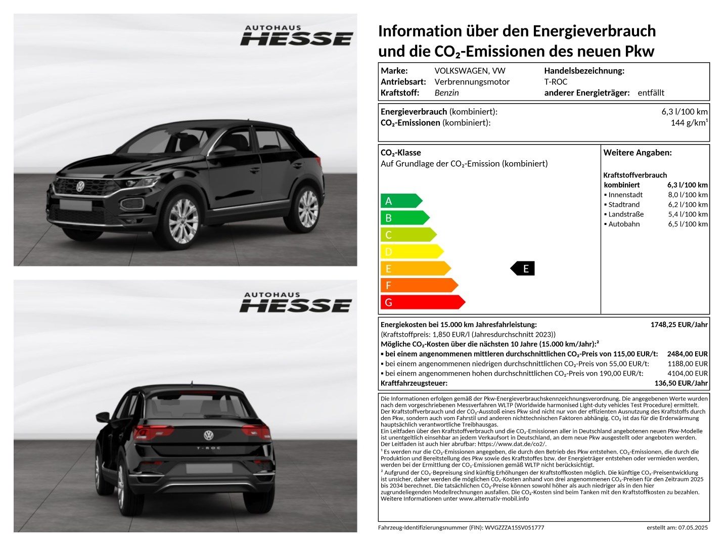 Volkswagen T-Roc R-Line 1.5 l TSI OPF 110 kW (150 PS) 7-Gang-Doppelkupplungsgetriebe DSG