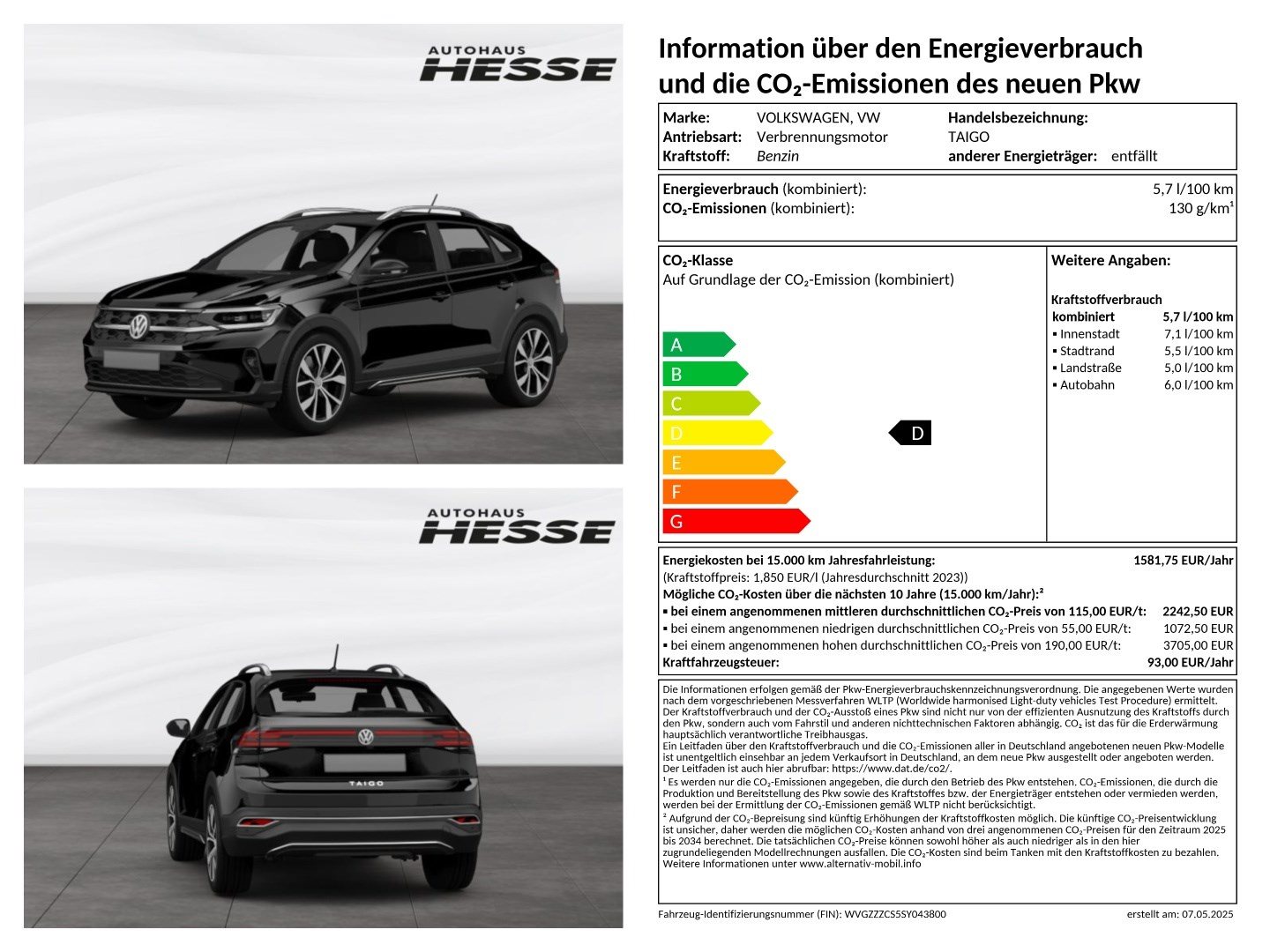 Volkswagen Taigo R-Line 1,0 l TSI OPF 85 kW (116 PS) 7-Gang-Doppelkupplungsgetriebe DSG