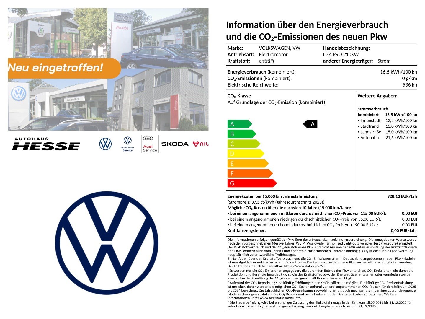 Volkswagen ID.4 Pro 210 kW (286 PS) 77 kWh 1-Gang-Automatik