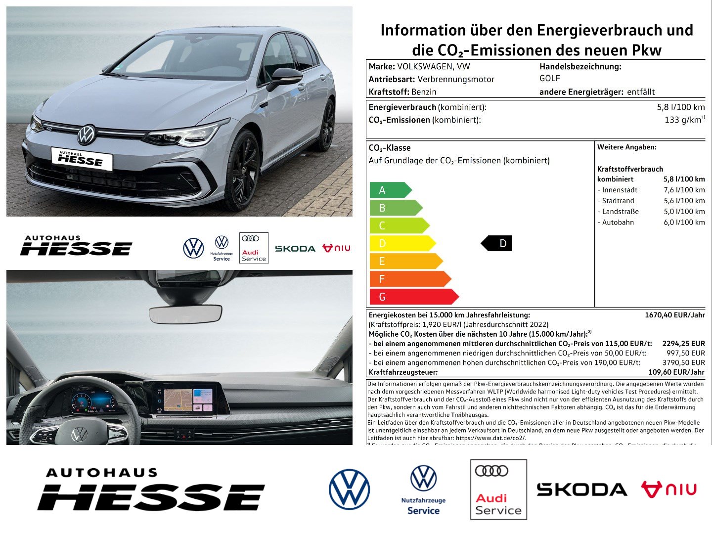 Volkswagen Golf VIII 1.5 TSI R-Line DSG, AHK