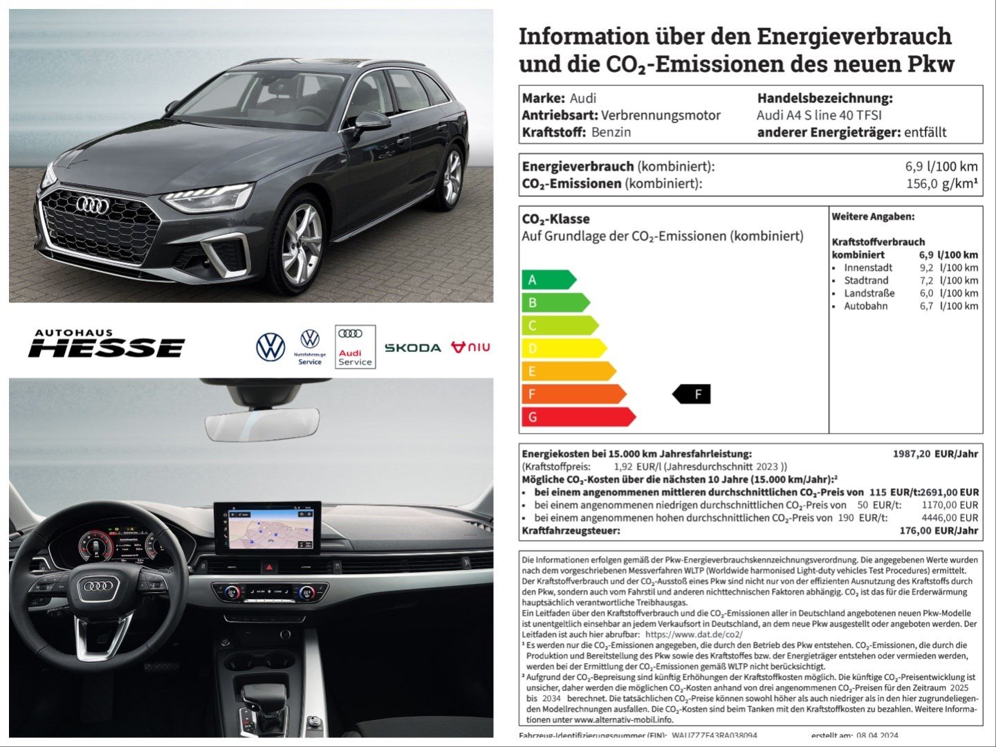Audi A4 Avant 2.0 TFSI S-Line S-Tronic ACC Massage