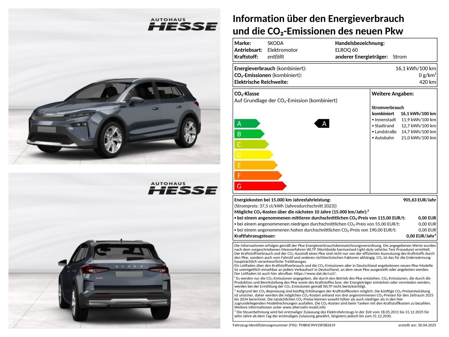 Škoda Elroq 60 Sportline 1-G-Automatik 63 kWh, ACC, Navi, Anhängerkupplung, Matrix LED