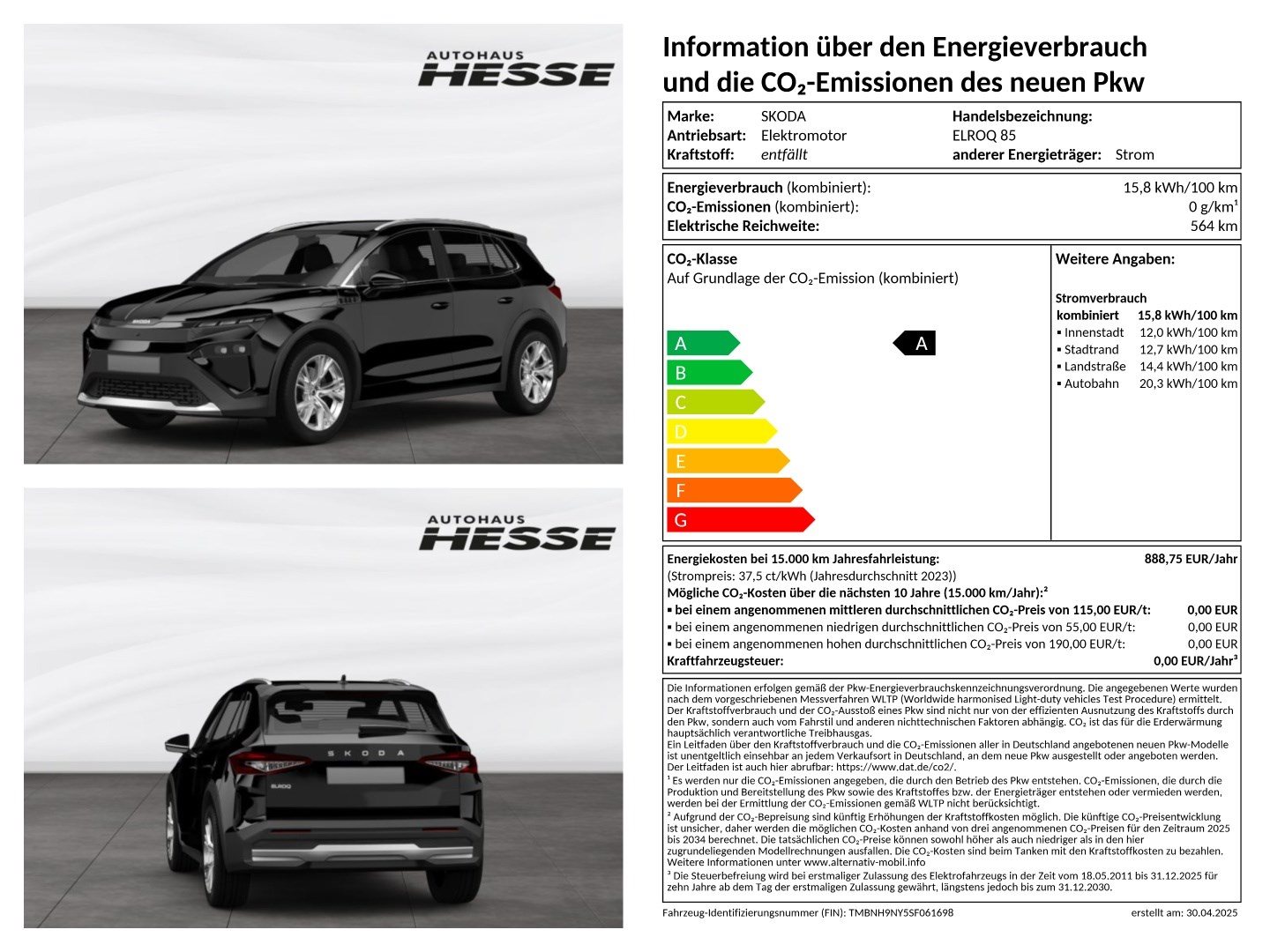 Škoda Elroq 85 82 kWh 1-Gang Automatik, MatrixLED, ACC, Anhängerkupplung, Smart Link