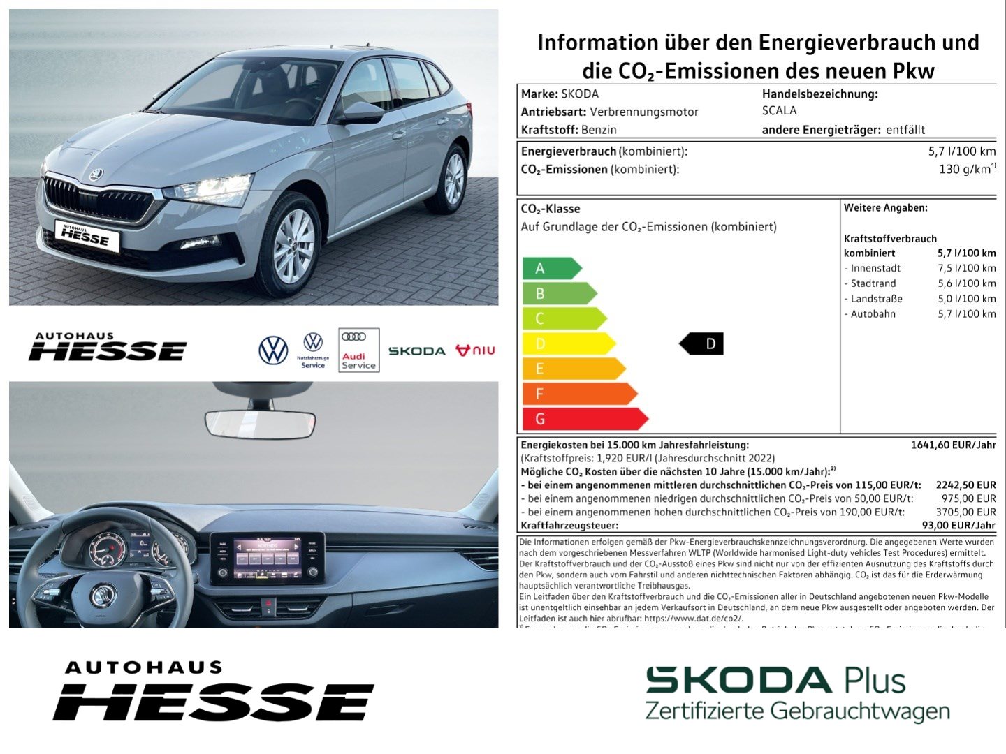 Škoda Scala 1.0 TSI Ambition DSG RFK Lane Assist